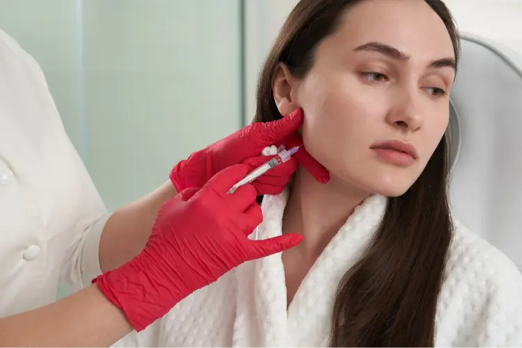 Non-surgical lower face slimming with jawline Botox in Hobart