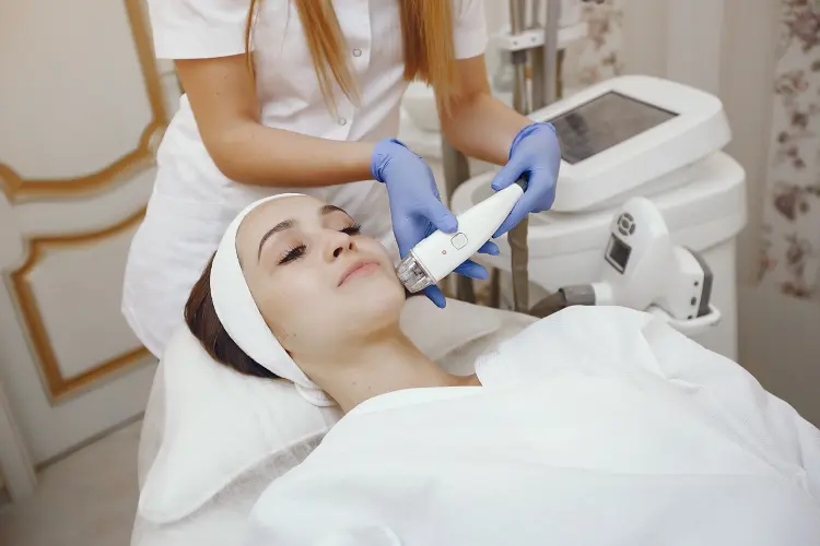 Tixel under-eye rejuvenation close-up